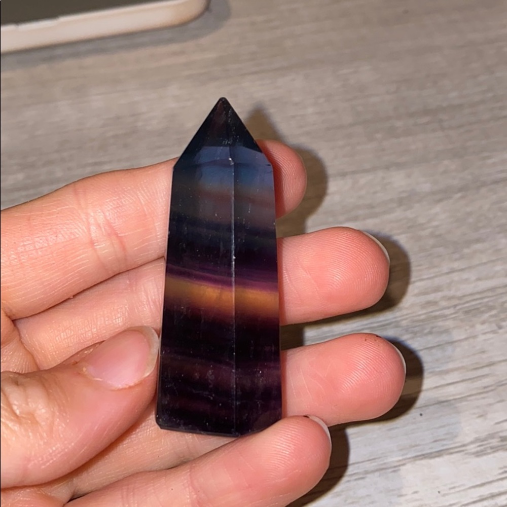 ✨3 for $25 natural rainbow fluorite prism crystal